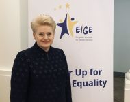 EIGE – pirmoji europinė institucija, įsteigta Baltijos šalyse. Prezidentės sveikinimas